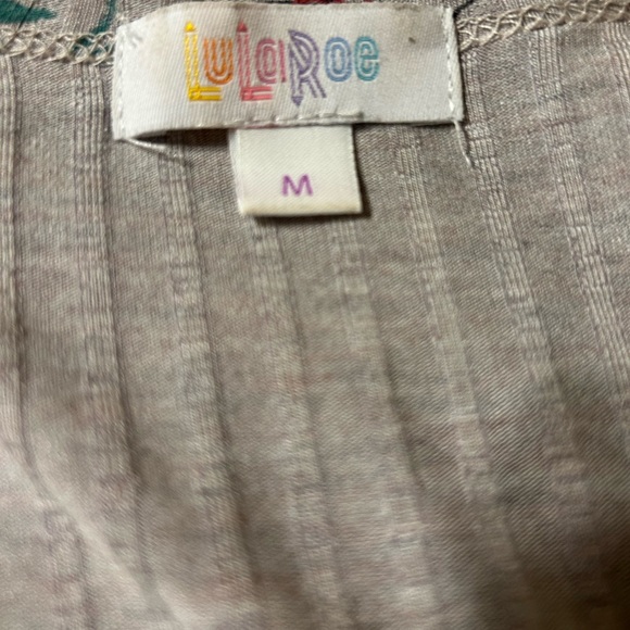 Lularoe Sarah Long Gray Duster Cardigan with Sunflowrs - Picture 5 of 6